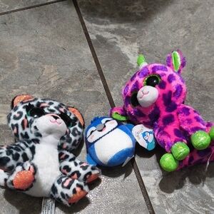 OTTO Colorful Stuffed Animal Set - Pink, Blue, Black